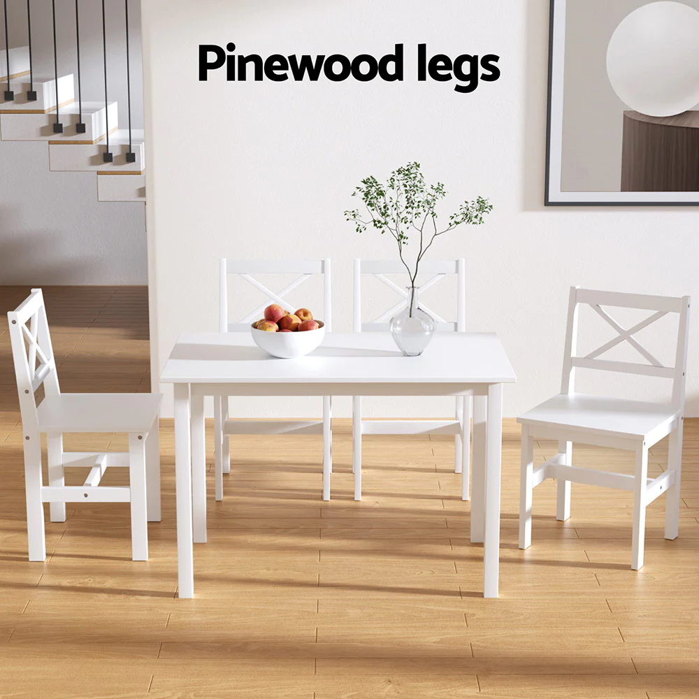5 Piece Kaye Dining Set White - Image 6