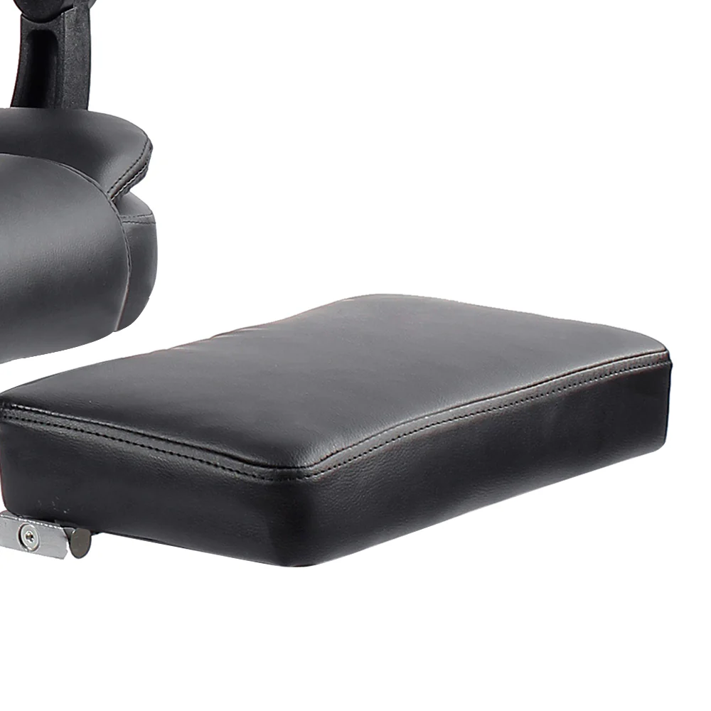 8 Point Massage Office Chair PU Leather Footrest Black - Image 7
