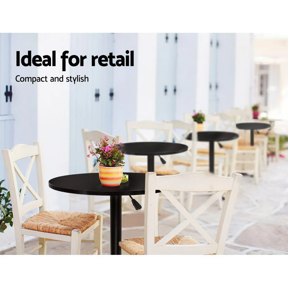 Bar Table Kitchen Tables Swivel Round Metal Black - Image 5