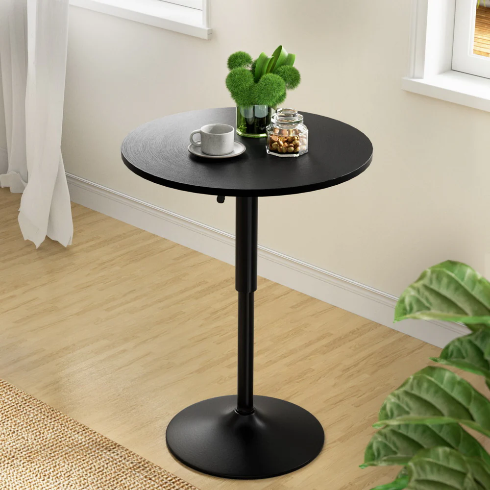 Bar Table Kitchen Tables Swivel Round Metal Black - Image 8