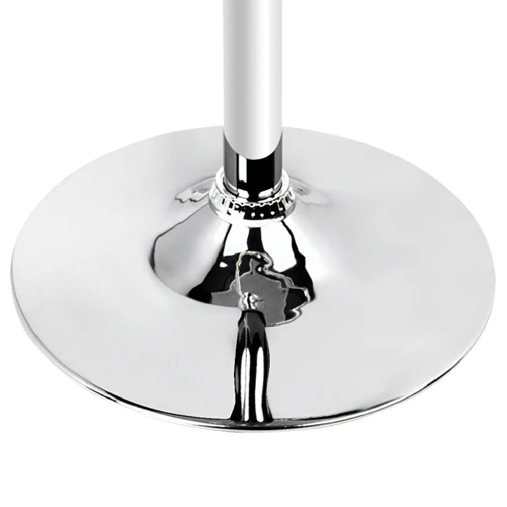 Bar Table Kitchen Tables Swivel Round Metal White - Image 3