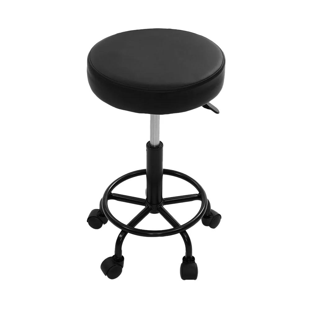 Round Salon Stool Stools Black Swivel Barber Hair Hydraulic Chairs Lift - Image 3