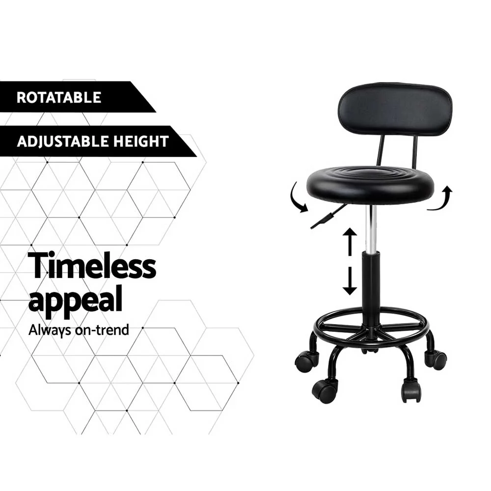 Salon Stool Swivel Chairs with Back Barber Beauty Hydralic Lift - Image 5