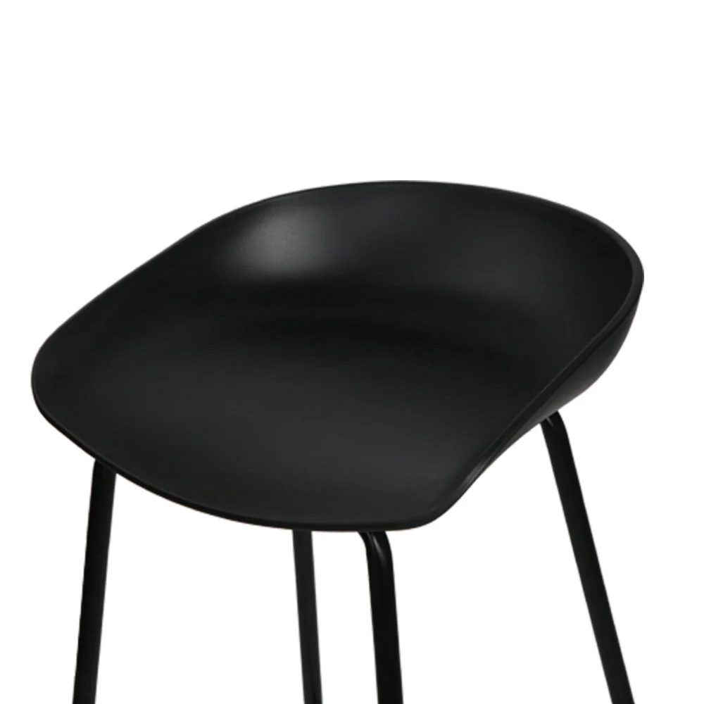 Set of 2 Metal Bar Stools - Black - Image 4