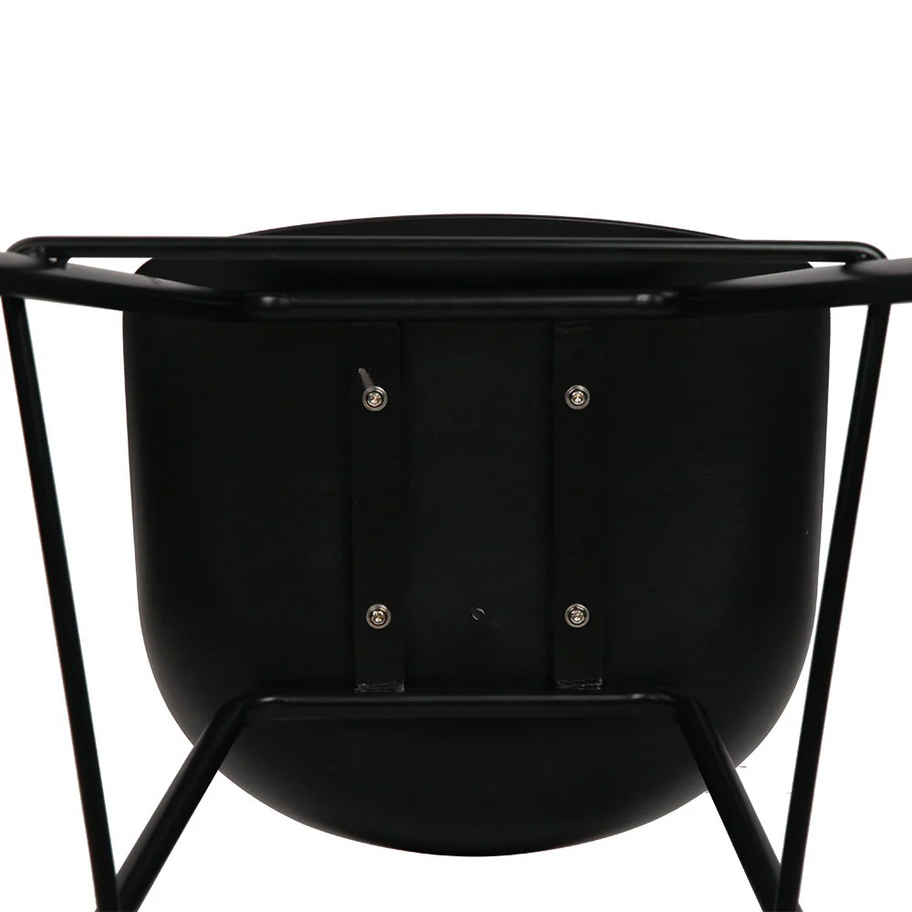 Set of 2 Metal Bar Stools - Black - Image 5