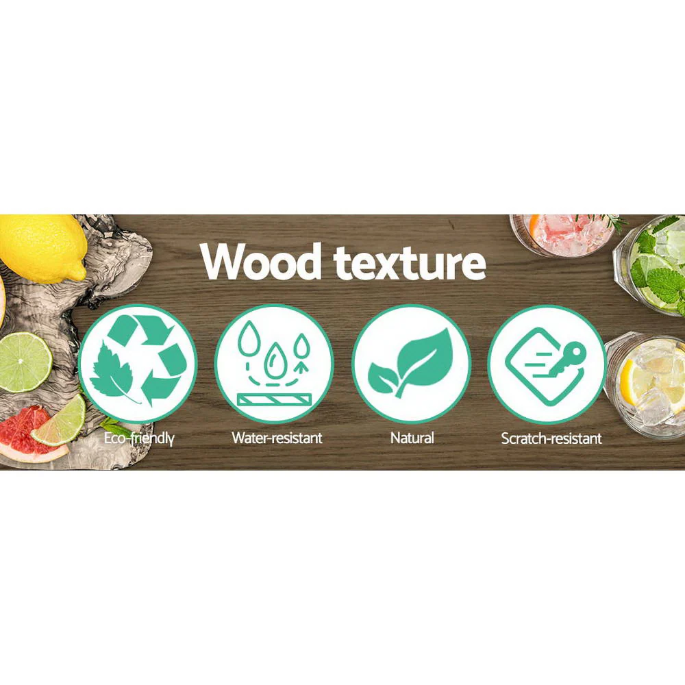 Vintage Industrial High Bar Table for Stool Kitchen Cafe Desk Dark Brown - Image 5