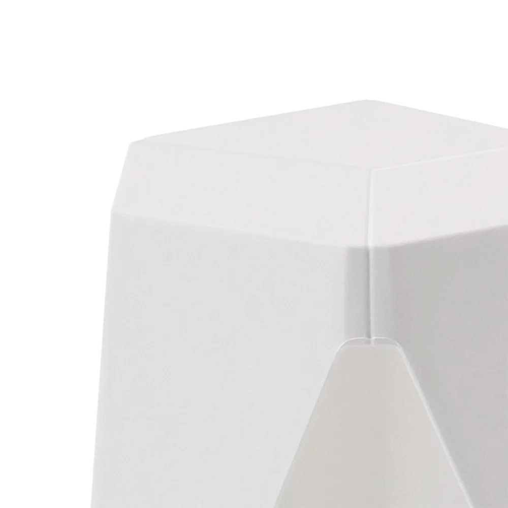 Set of 2 Puzzle Stool Plastic Stacking Bar Stools Dining Chairs Kitchen White - Image 4