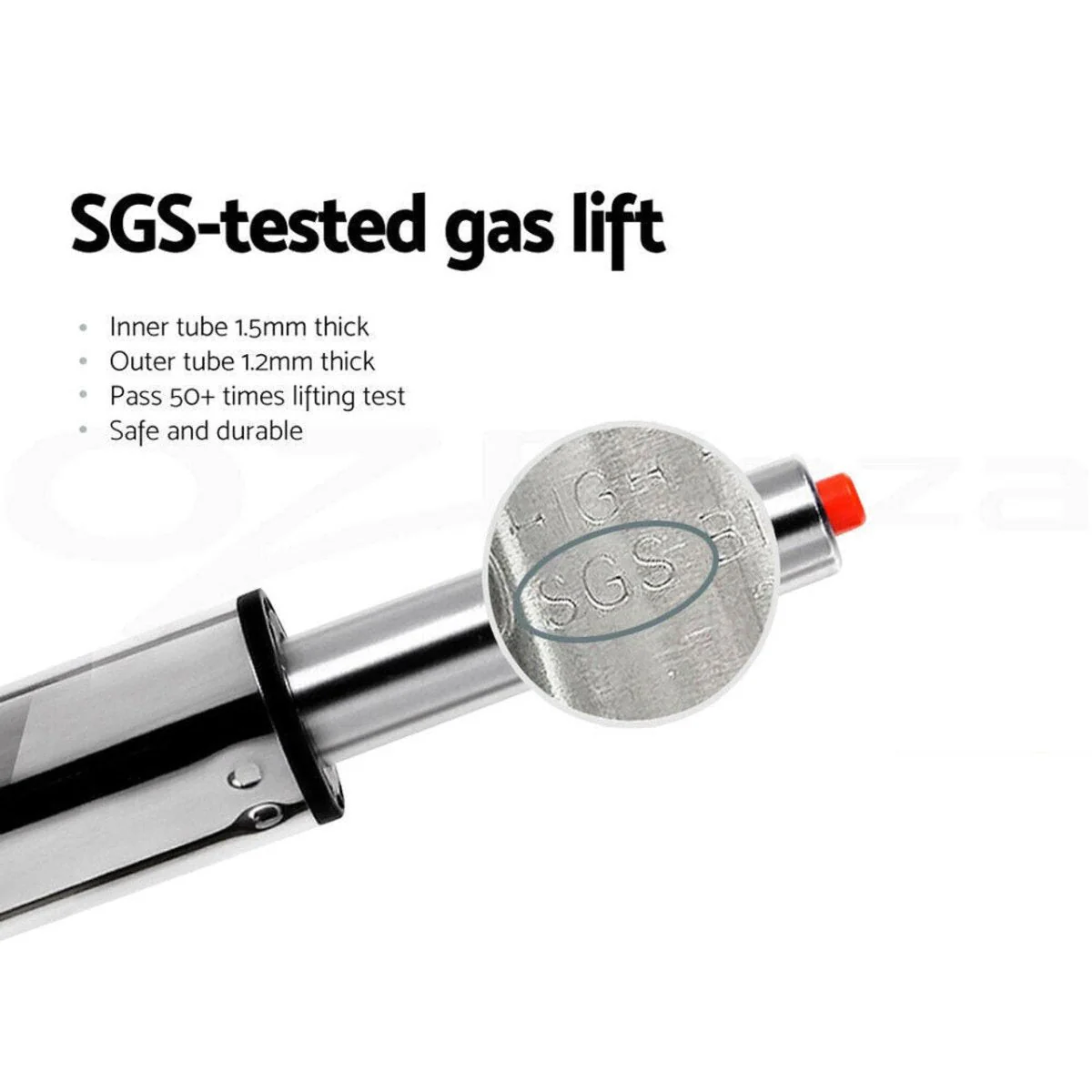 Bar Stools Kitchen Bar Stool Leather Barstools Swivel Gas Lift Counter Chairs x2 BS8404 Black - Image 5