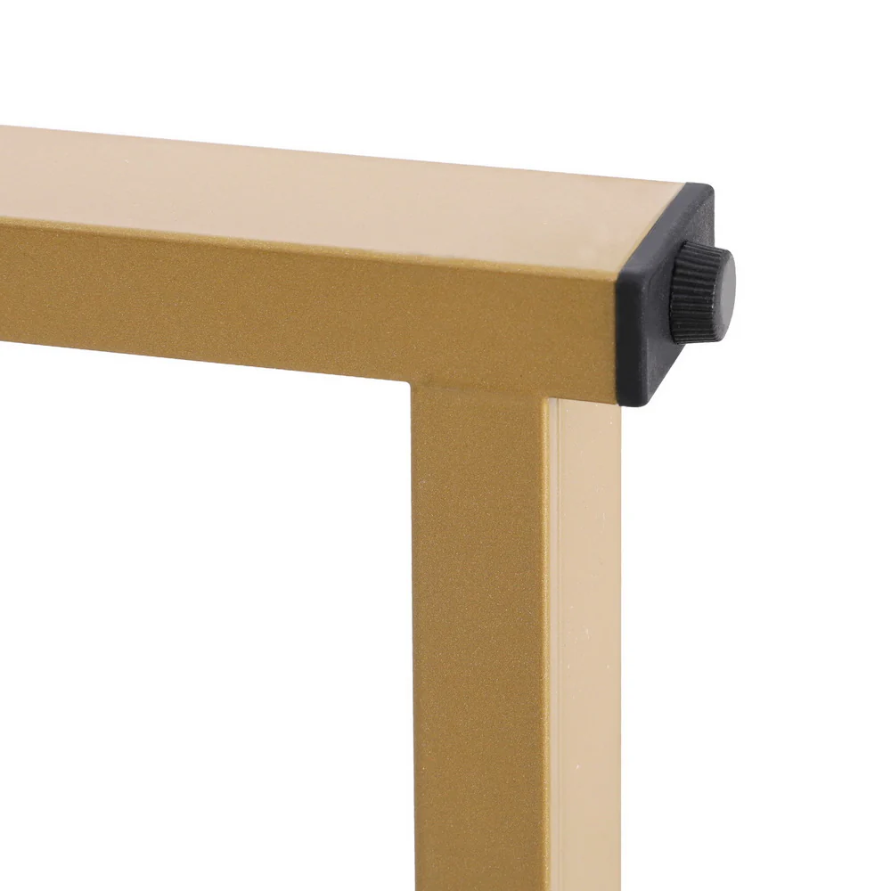 Bar Table Dining Storage Shelf Wine Rack Home Kitchen Office Desk Gold - Image 5