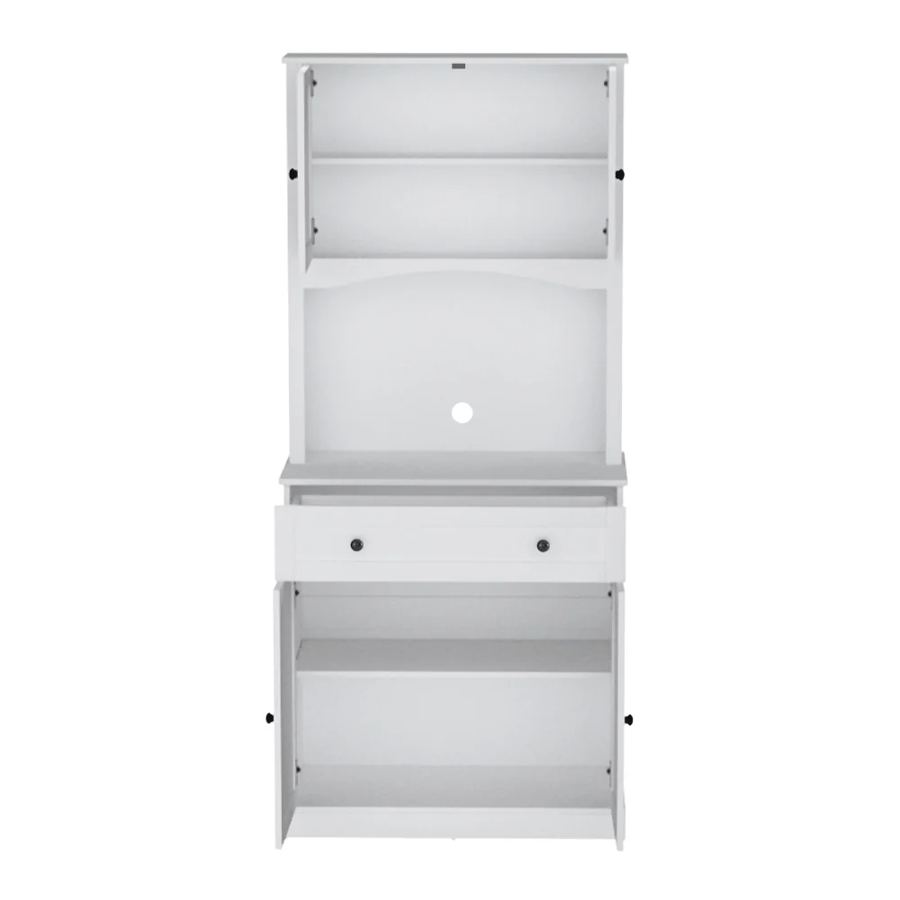 Buffet Sideboard Cabinet Cupboard Pantry Storage Shelves Hutch White - Image 5