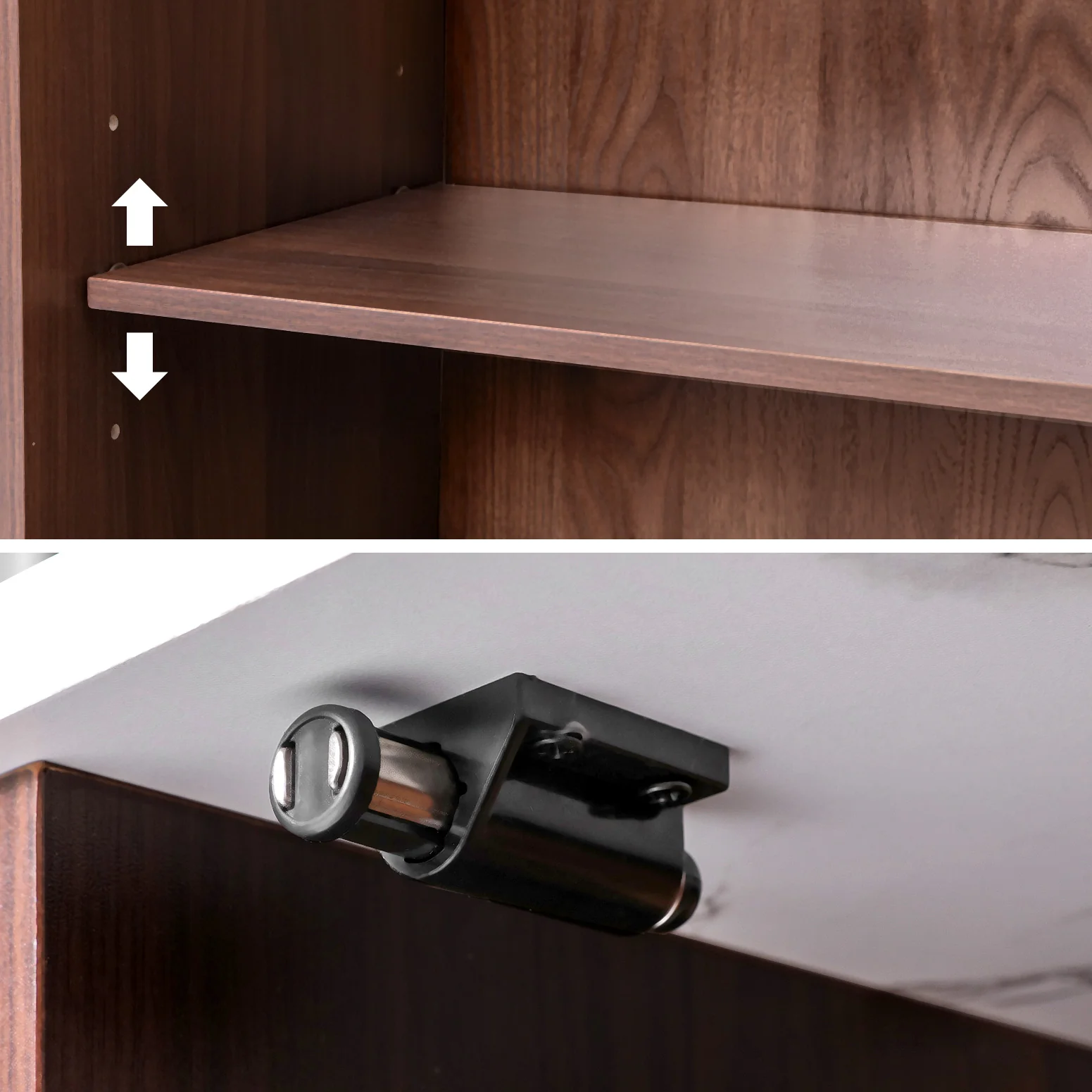 Buffet Sideboard Cabinet Marble Style Tabletop - Image 7