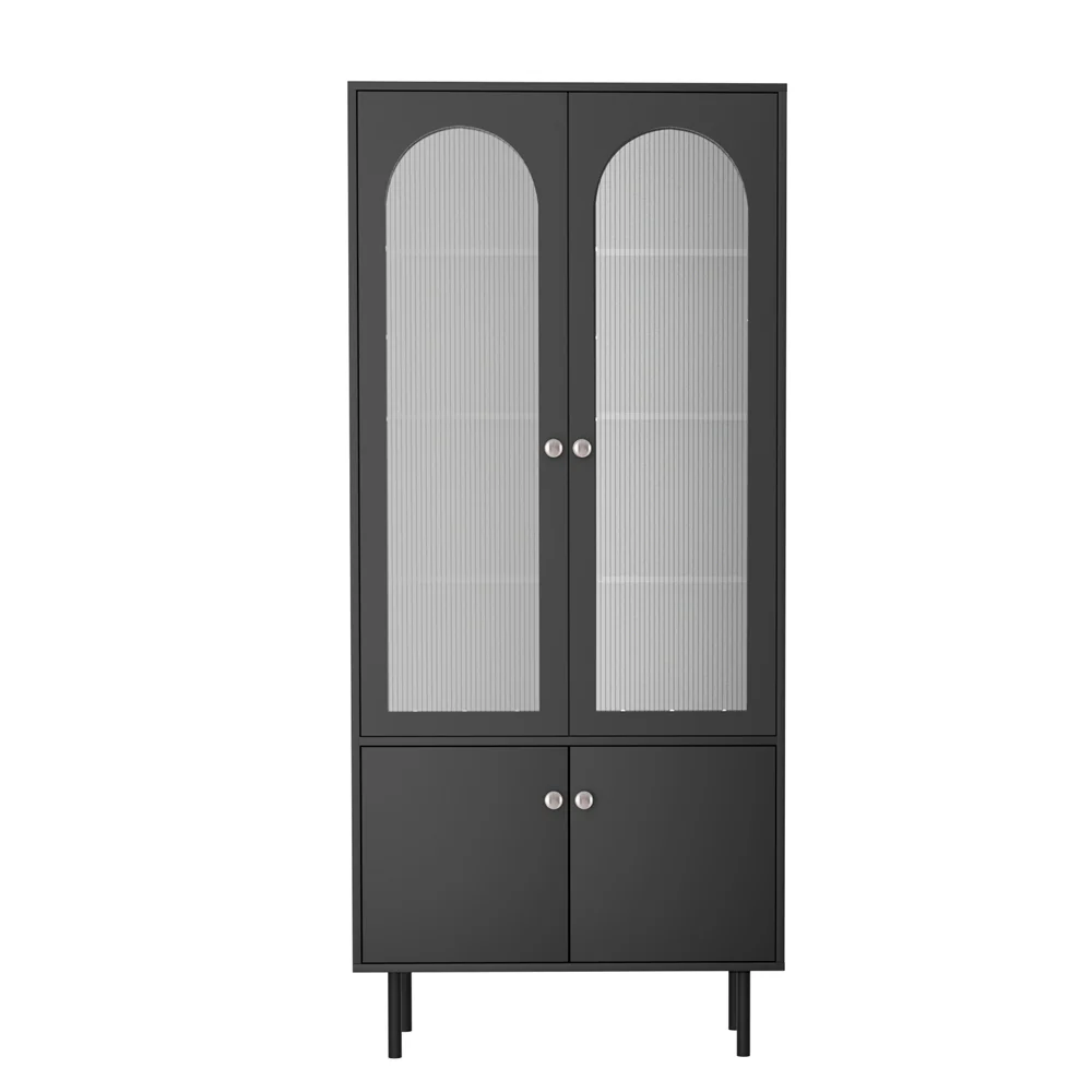 Buffet Sideboard Cupboard Cabinet Black - Image 4