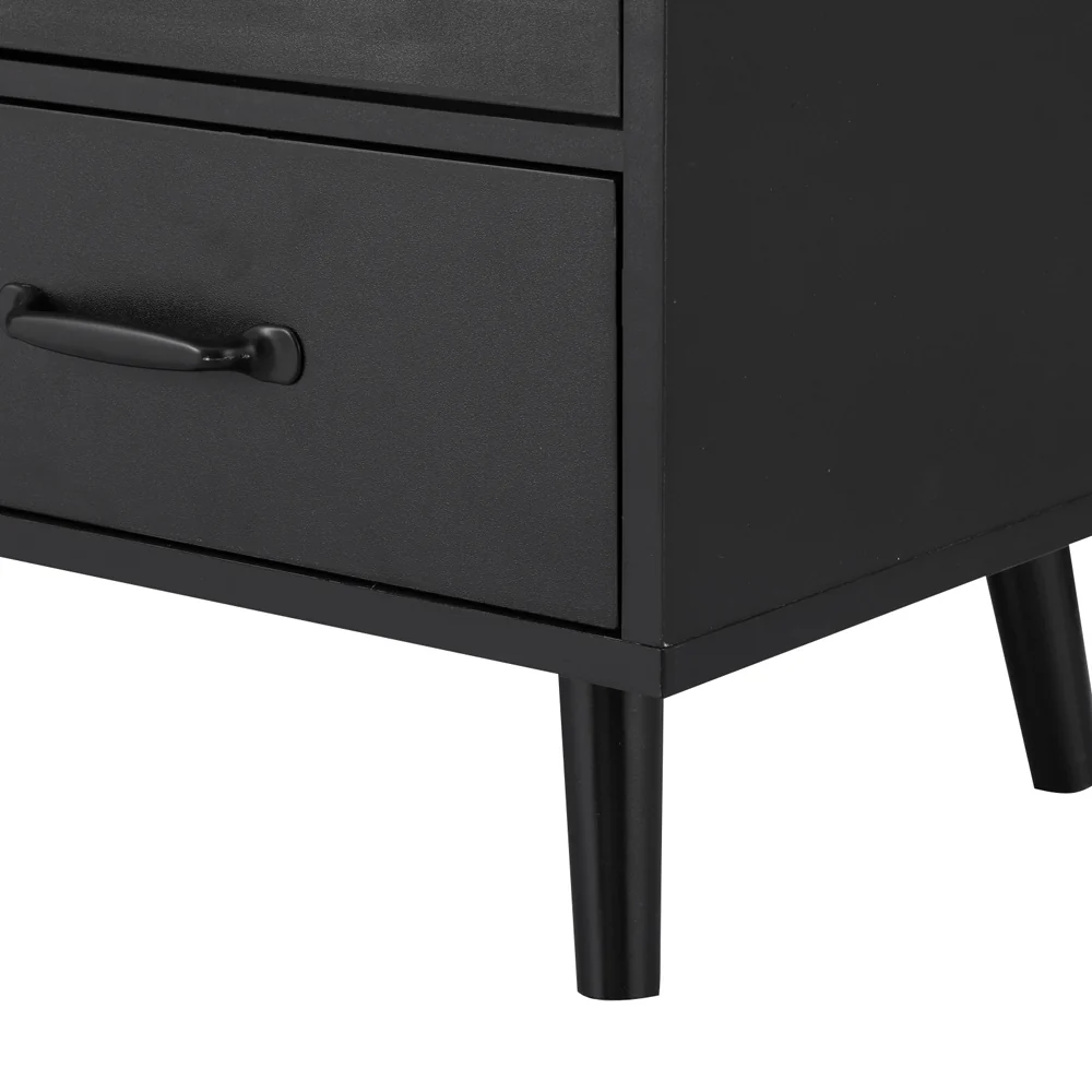 Buffet Sideboard Double Doors - Black - Image 5