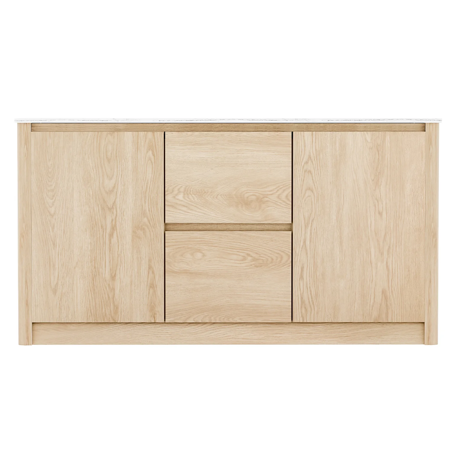 Buffet Sideboard Marble Style Tabletop - Pine - Image 4