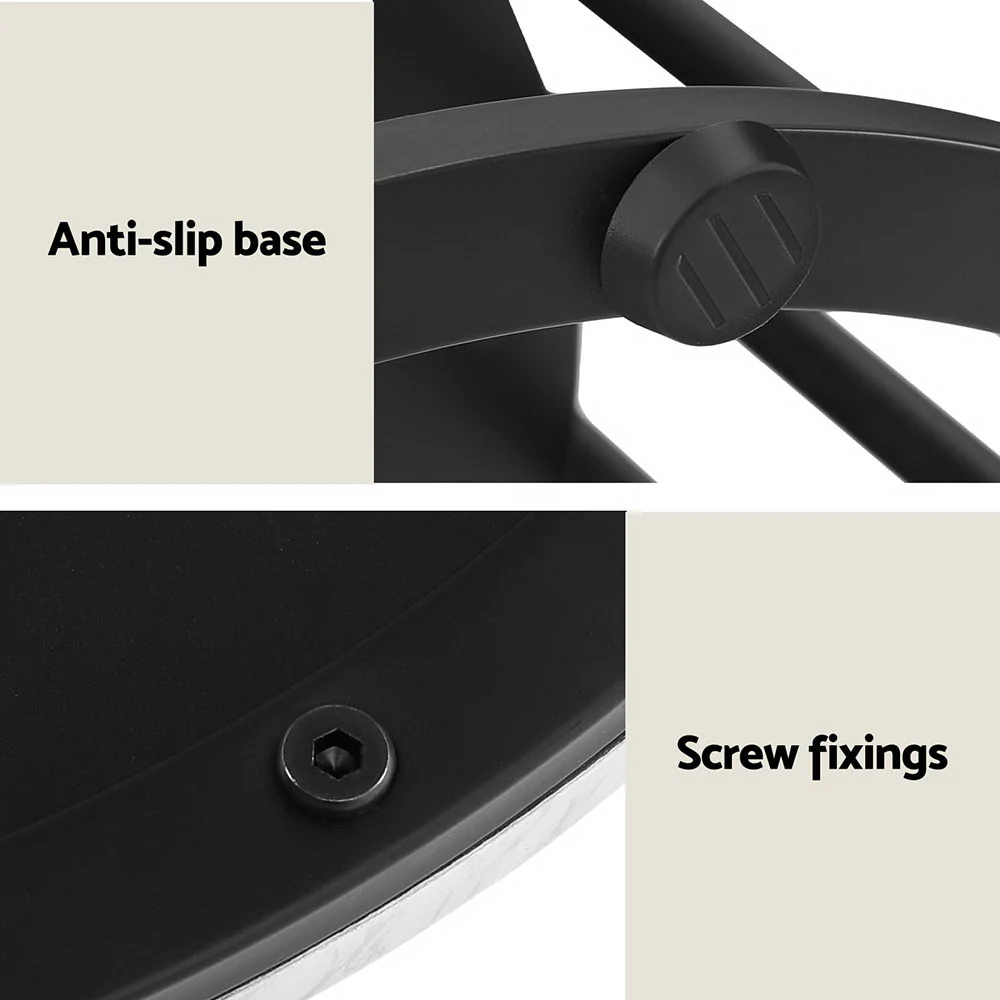 Coffee Table 2-Tier Round Marble Effect - Image 6