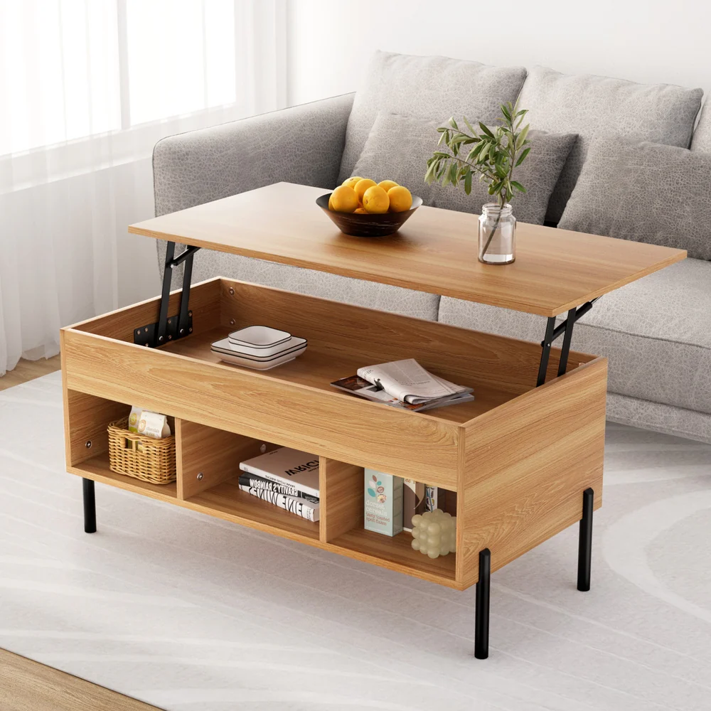 Coffee Table Lift-top Oak - Image 7