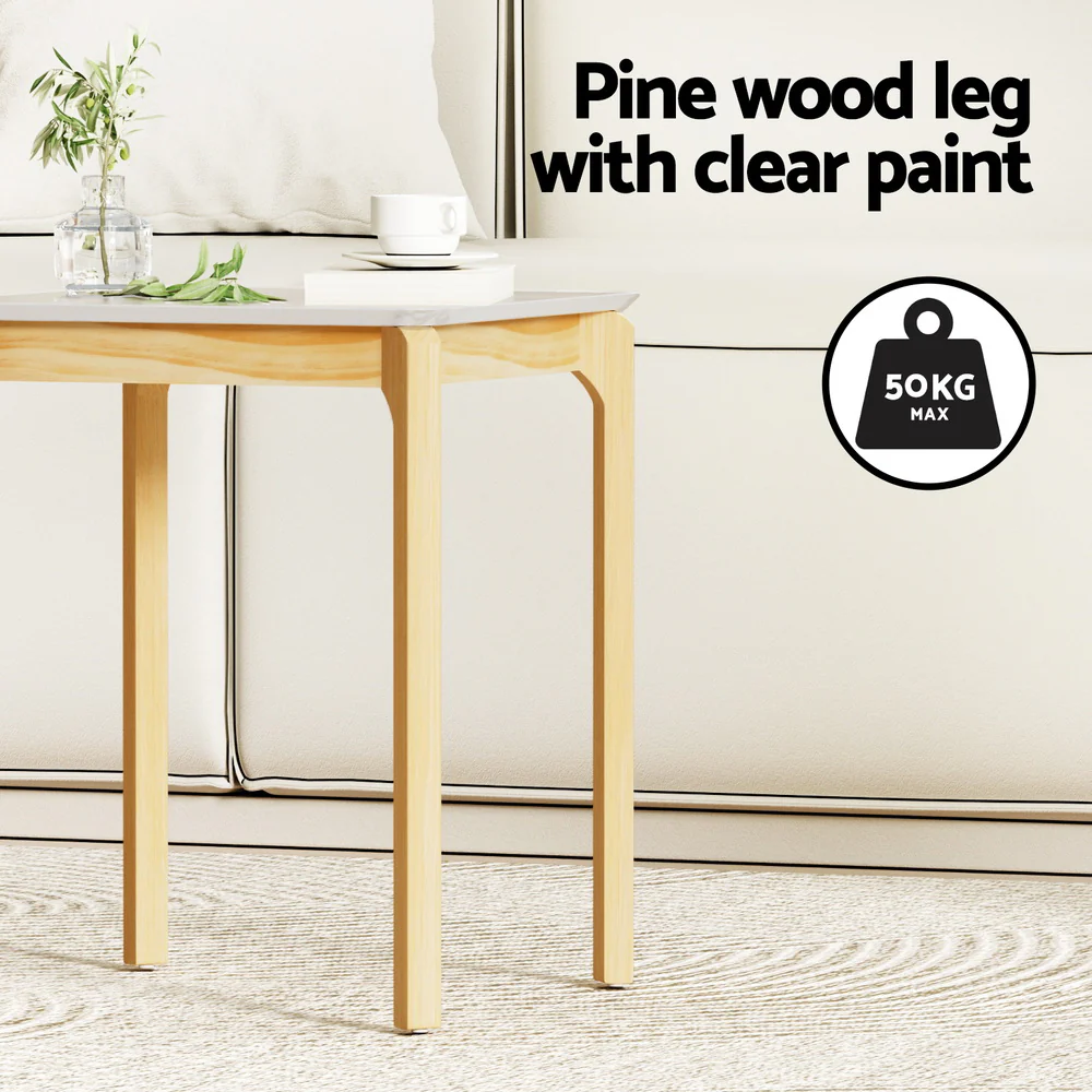 Coffee Table Marble Effect Square - Image 5