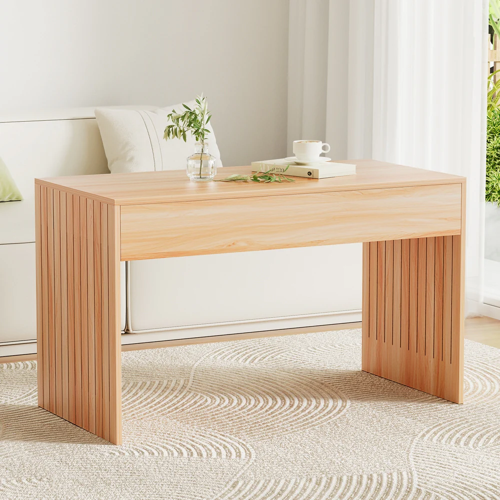 Coffee Table Rectangle Fluted Side 100CM - Image 7