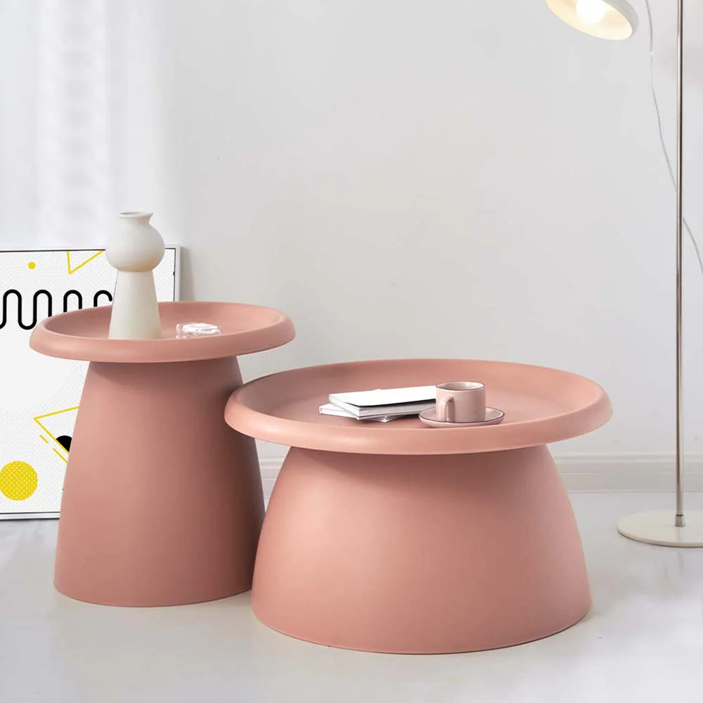 Coffee Table Round 52CM Plastic Pink - Image 8