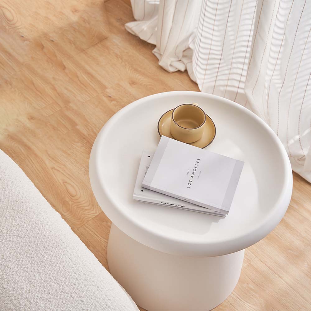 Coffee Table Round 52CM Plastic White - Image 5