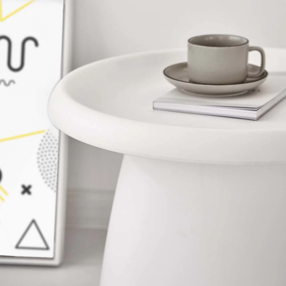 Coffee Table Round 52CM Plastic White - Image 6