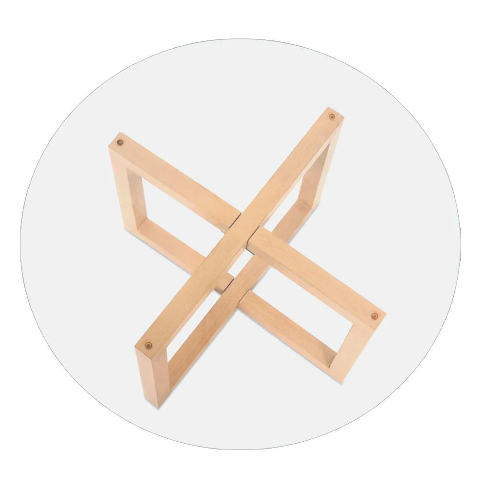 Coffee Table Round 80CM Tempered Glass - Image 3