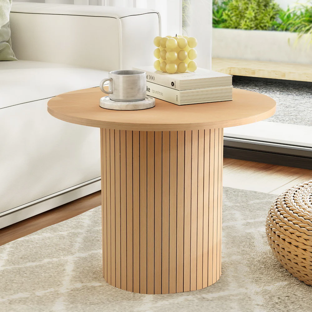 Coffee Table Round Fluted - Image 7