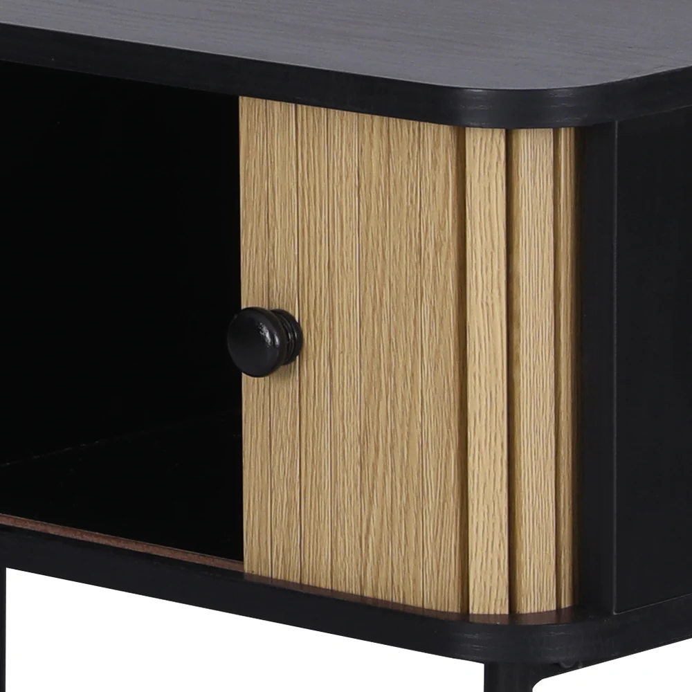 Coffee Table Sliding Drawer Door Black Boris - Image 3