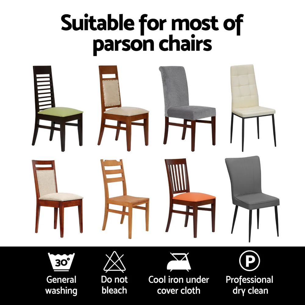 Dining Chair Covers 4x Slipcovers Spandex Stretch Banquet Wedding Black - Image 5