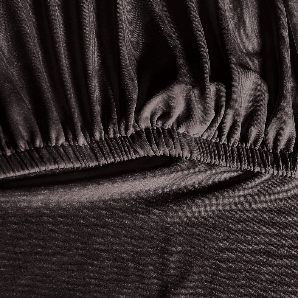 Dining Chair Covers 6x Slipcovers Spandex Stretch Banquet Party Dark Grey - Image 4