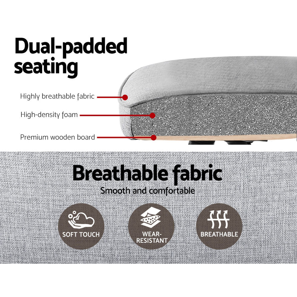 Fabric Office Chair Computer Chairs Grey - Image 5