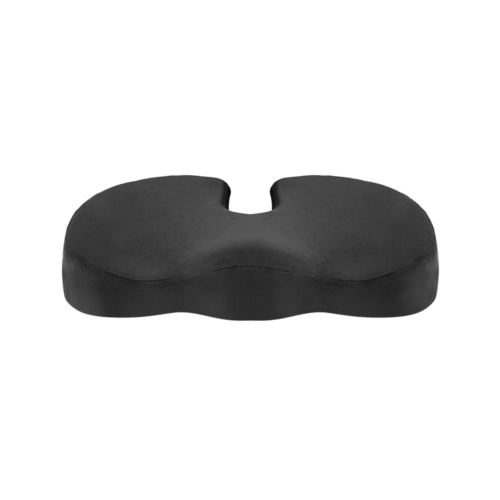 Seat Cushion Memory Foam Pillow Back Pain Relief Chair Pad Black - Image 3
