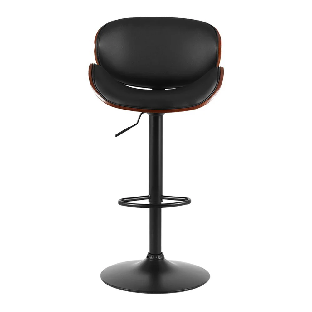 Joyce Wooden Gas Lift Bar Stool Black - Image 3