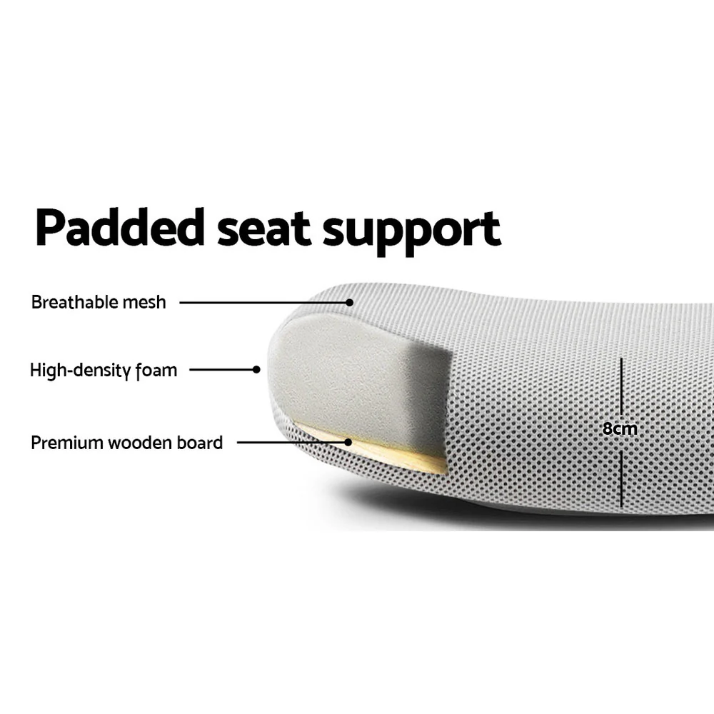 Mesh Office Chair Mid Back Grey - Image 6