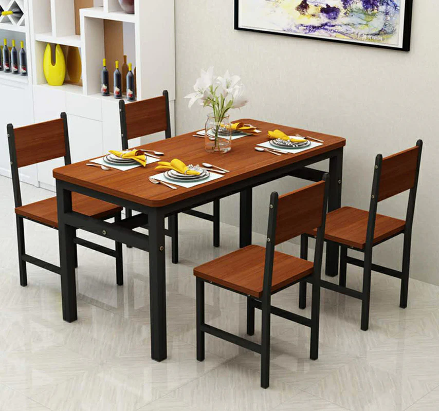 Rebecca 5-Piece Dining Table & Chairs Set - Oak & Black - Image 3