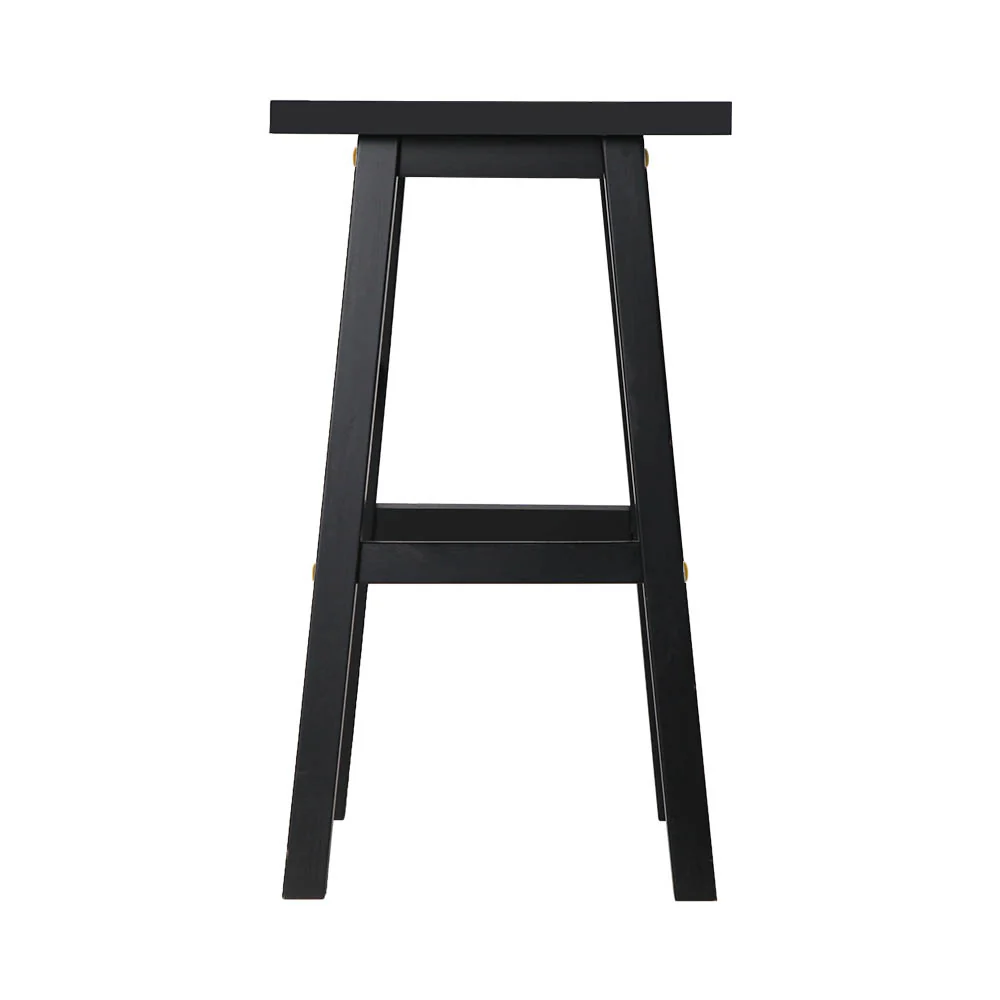Set of 2 Arden Saddle Seat Bar Stools - Black - Image 3