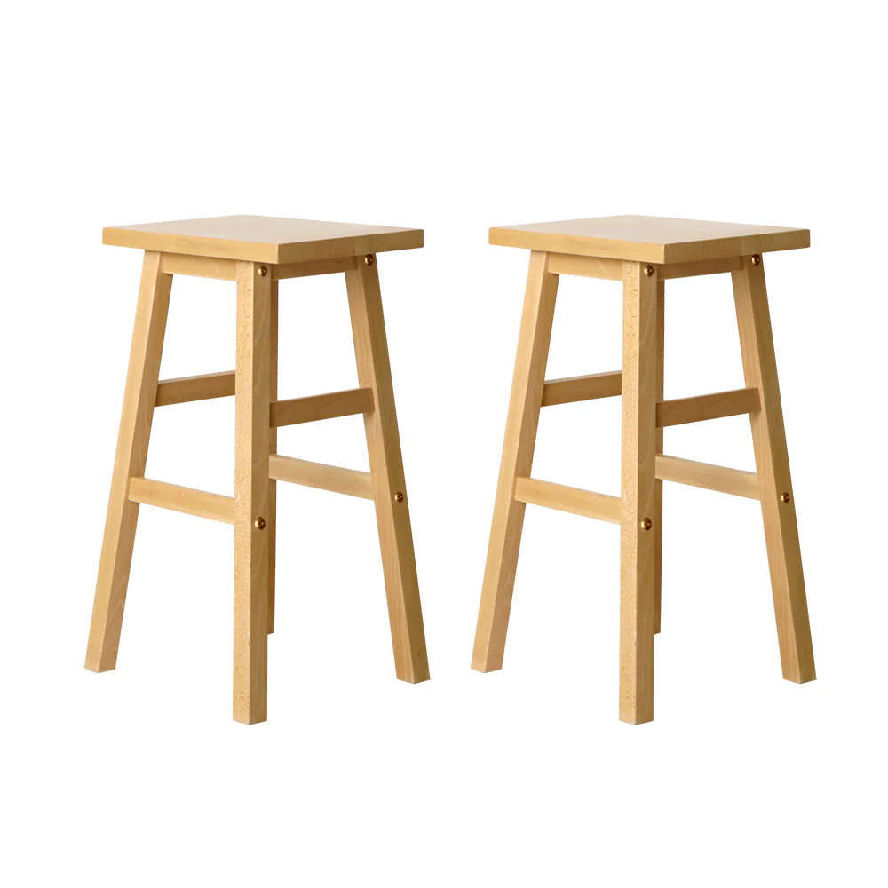 Set of 2 Arden Saddle Seat Bar Stools - Natural - Image 3