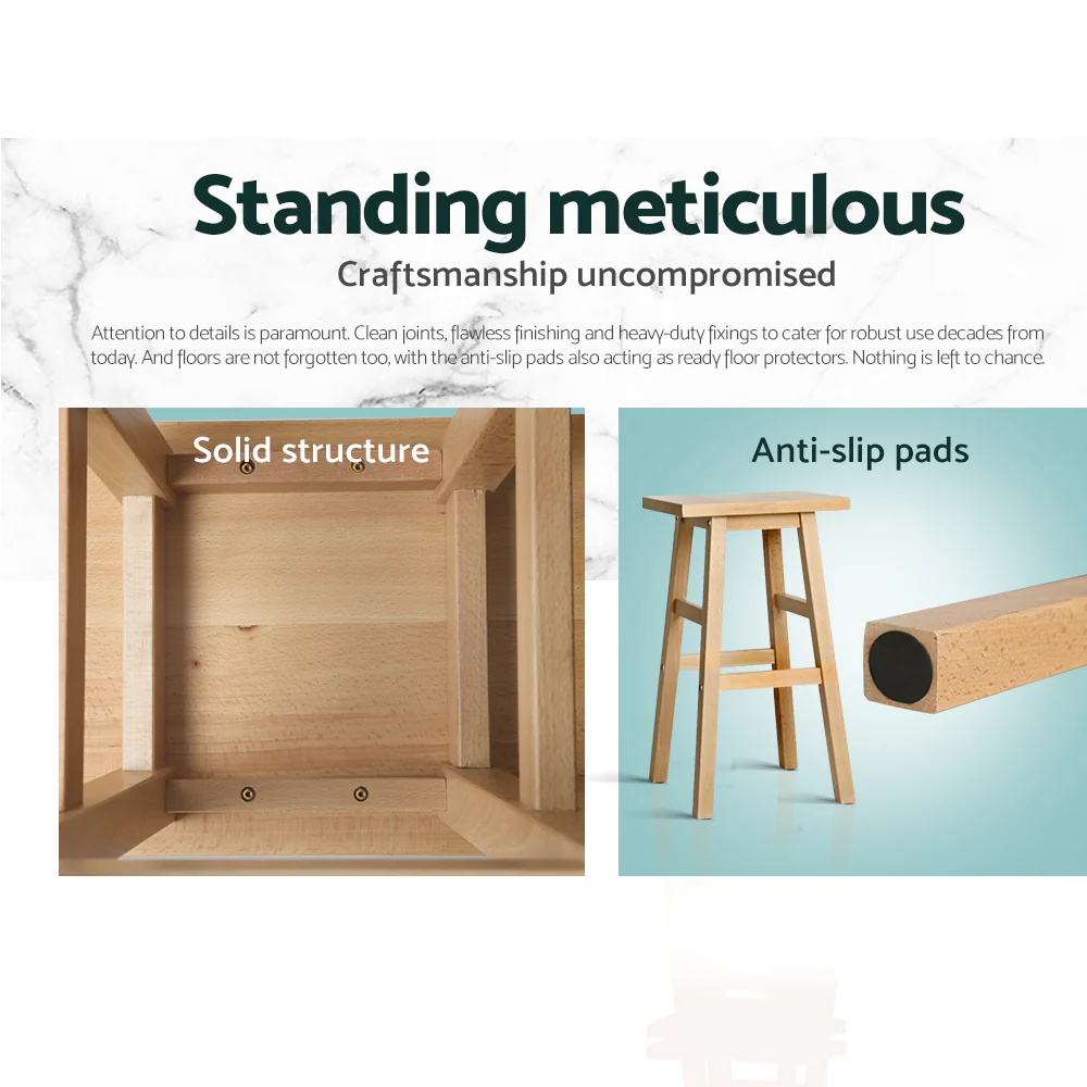 Set of 2 Arden Saddle Seat Bar Stools - Natural - Image 5