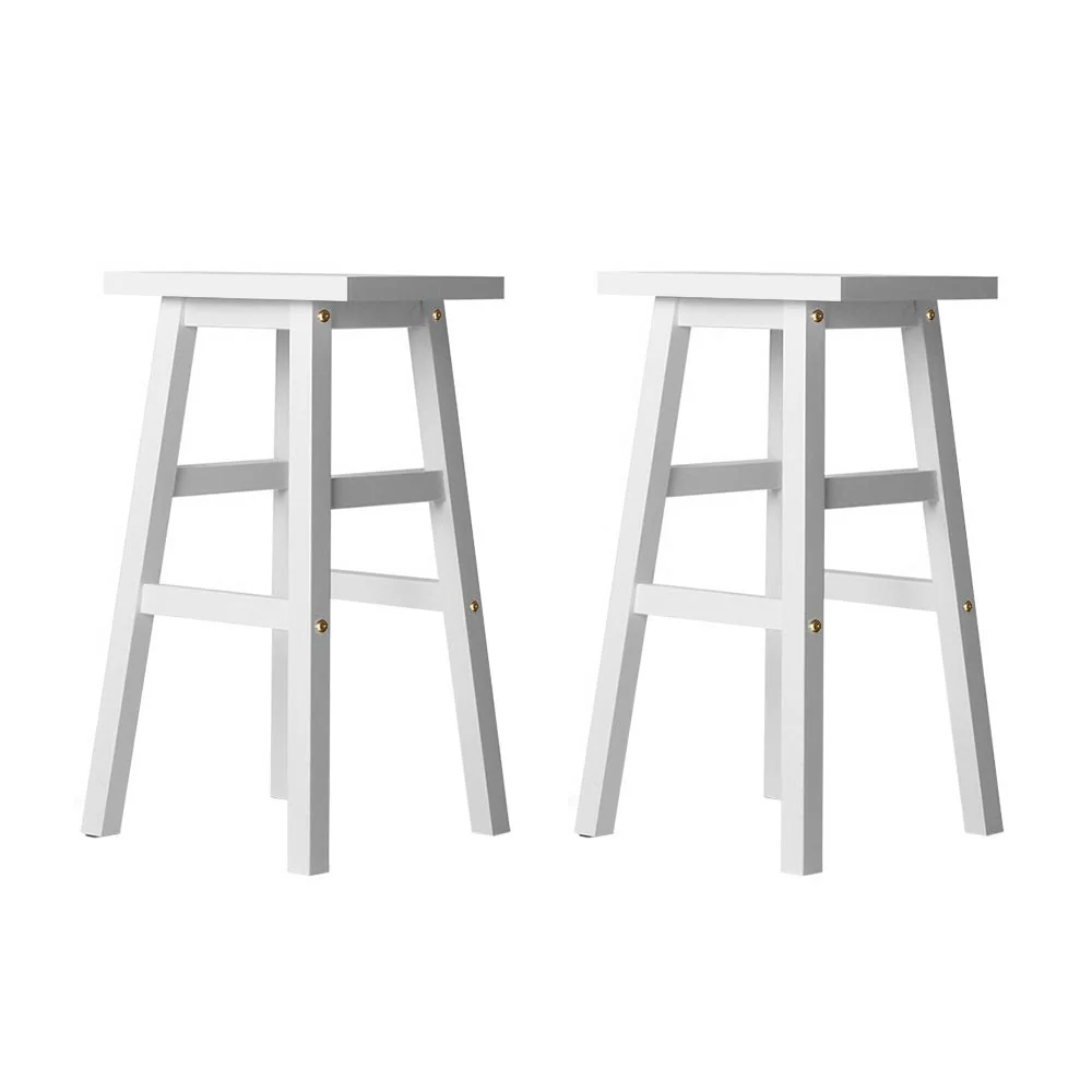 Set of 2 Arden Saddle Seat Bar Stools - White - Image 3