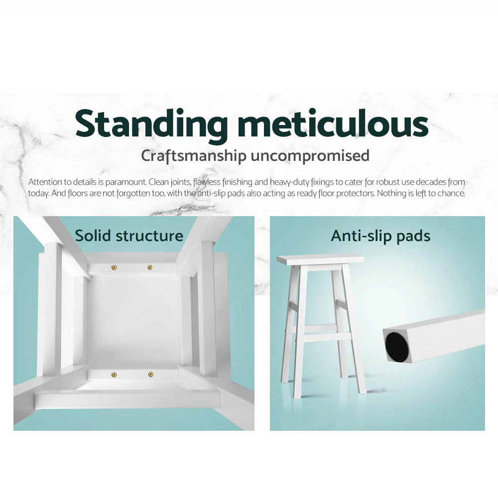 Set of 2 Arden Saddle Seat Bar Stools - White - Image 5