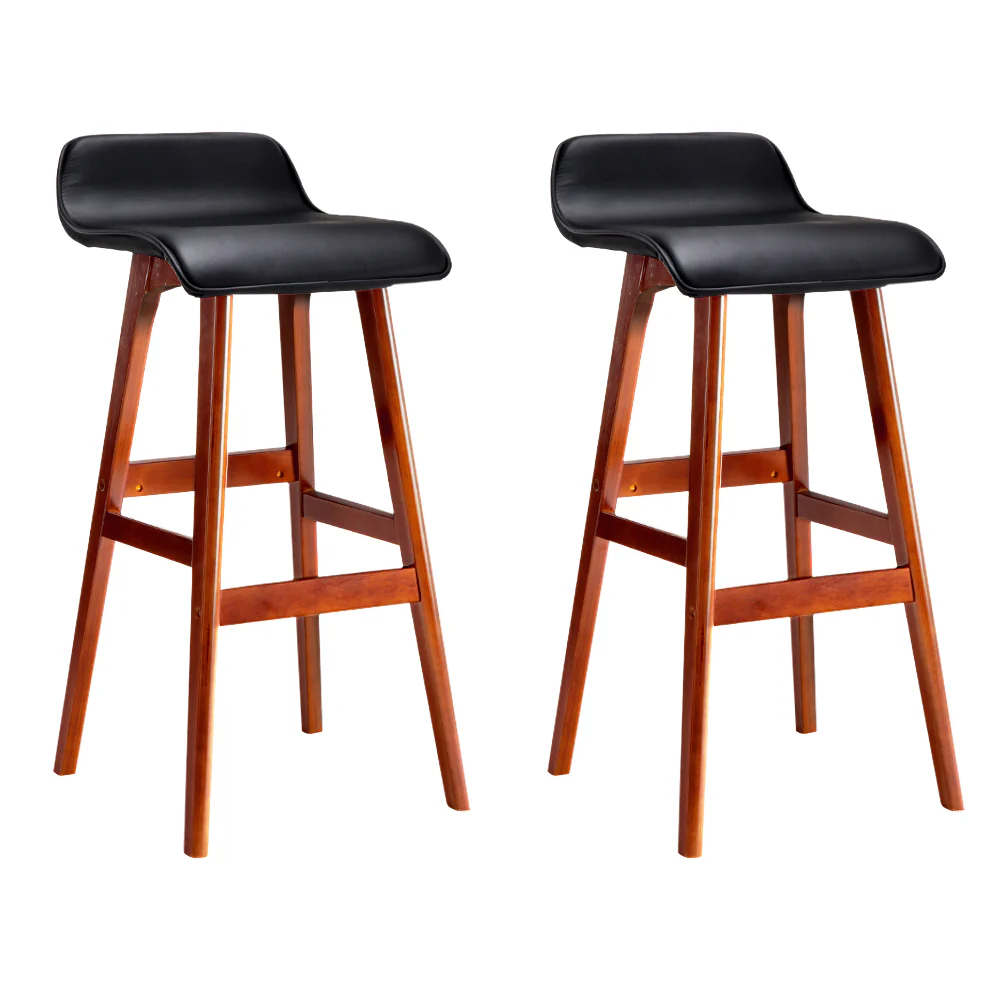 Set of 2 Aurelia Bentwood Bar Stools - Black - Image 8