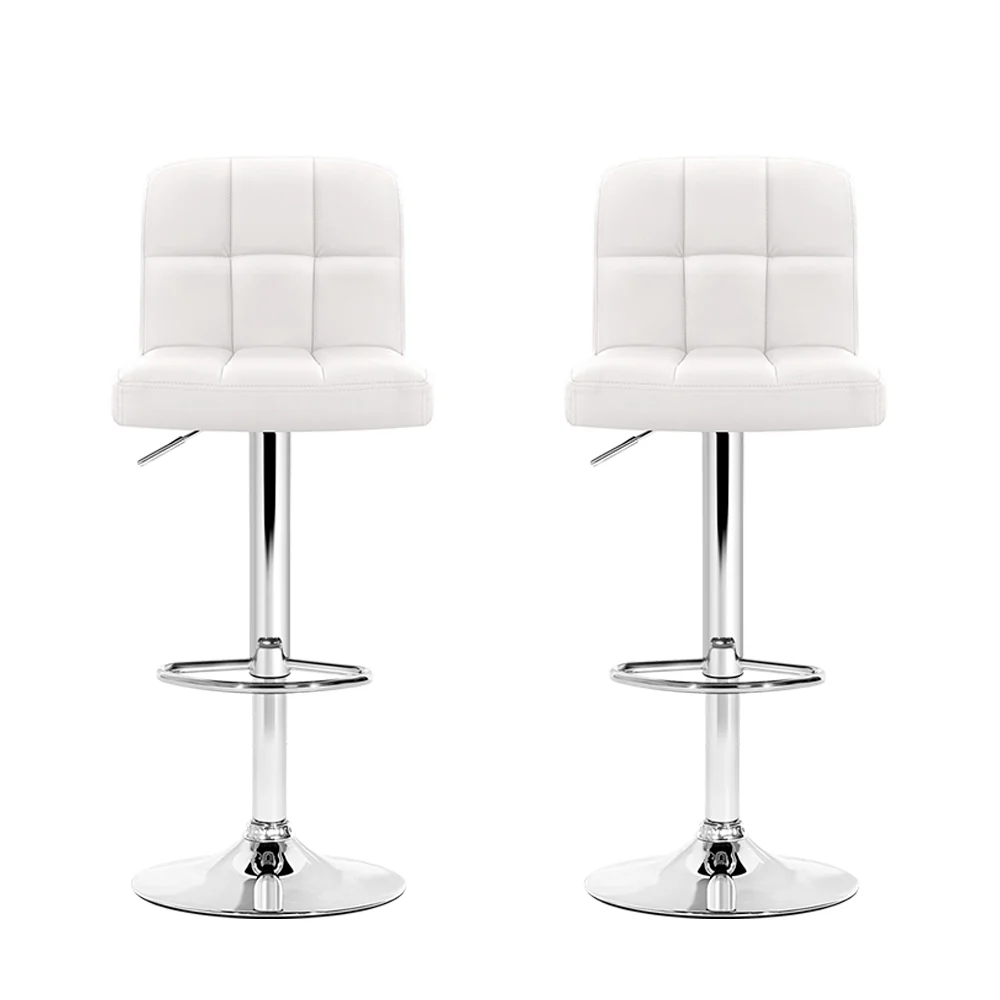 Set of 2 Vienna Gas Lift Bar Stools - White - Image 3