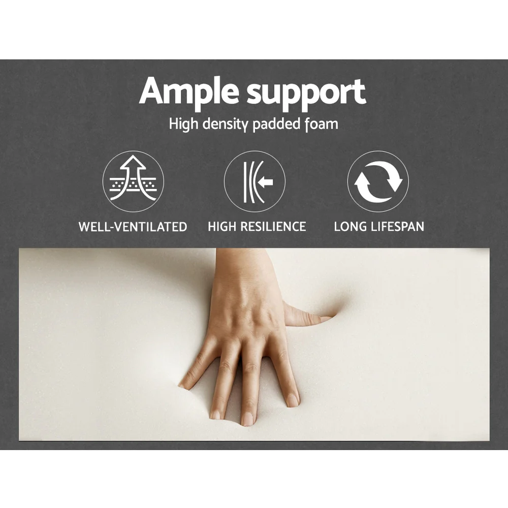 Wooden Office Chair Fabric Seat Grey - Image 7